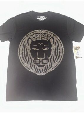 Black Men’s Lion Crest Short-Sleeve T-Shirt